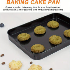 2pcs Non-stick 25.4cm Bakeware Set Carbon Steel Cake Pizza Tray Roasting Tools