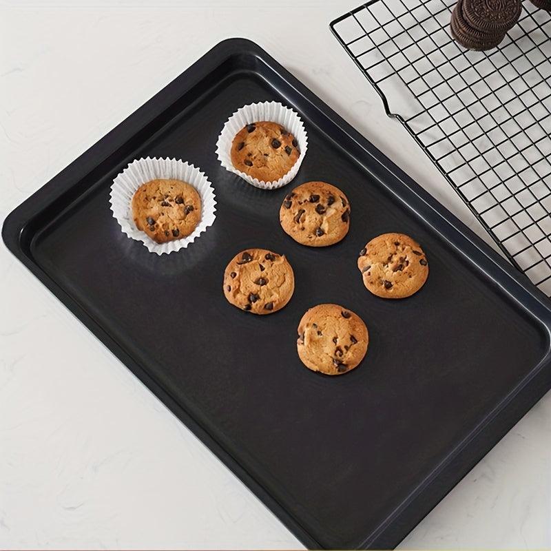 2pcs Non-stick 25.4cm Bakeware Set Carbon Steel Cake Pizza Tray Roasting Tools
