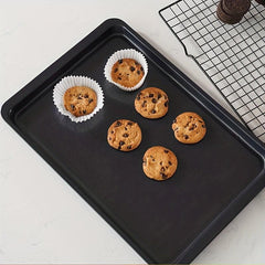 2pcs Non-stick 25.4cm Bakeware Set Carbon Steel Cake Pizza Tray Roasting Tools