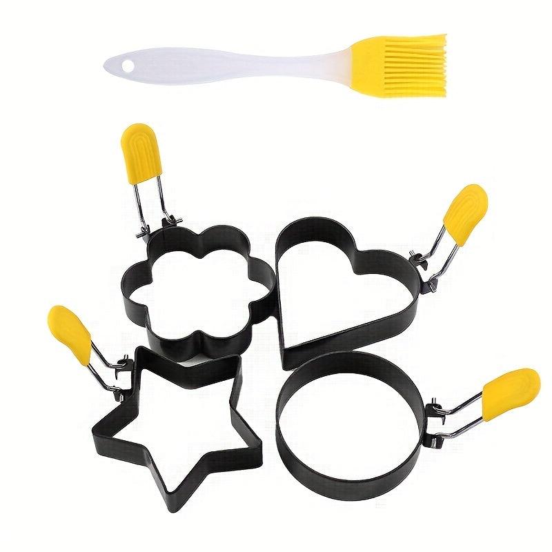 5 Pcs Stainless Steel Egg Rings Set Nonstick Omelette Frying Molds