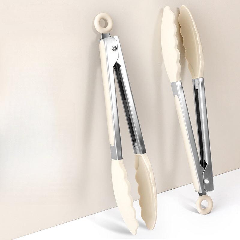 2pcs Anti-scalding Kitchen Tongs High Silicone Clip Easy To Fry Steak Barbecue