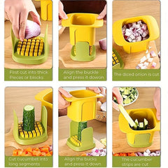 2 in 1 Vegetable Chopper & Slicer Kitchen Gadget