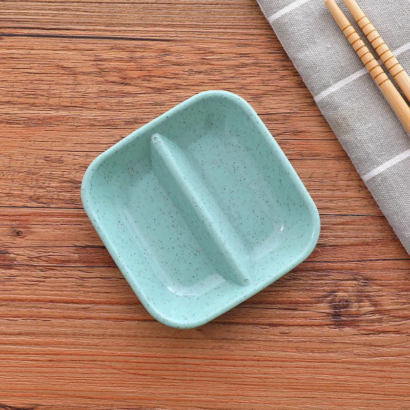 Wheat Straw Serving Platter 2 Compartment Appetizer Tray