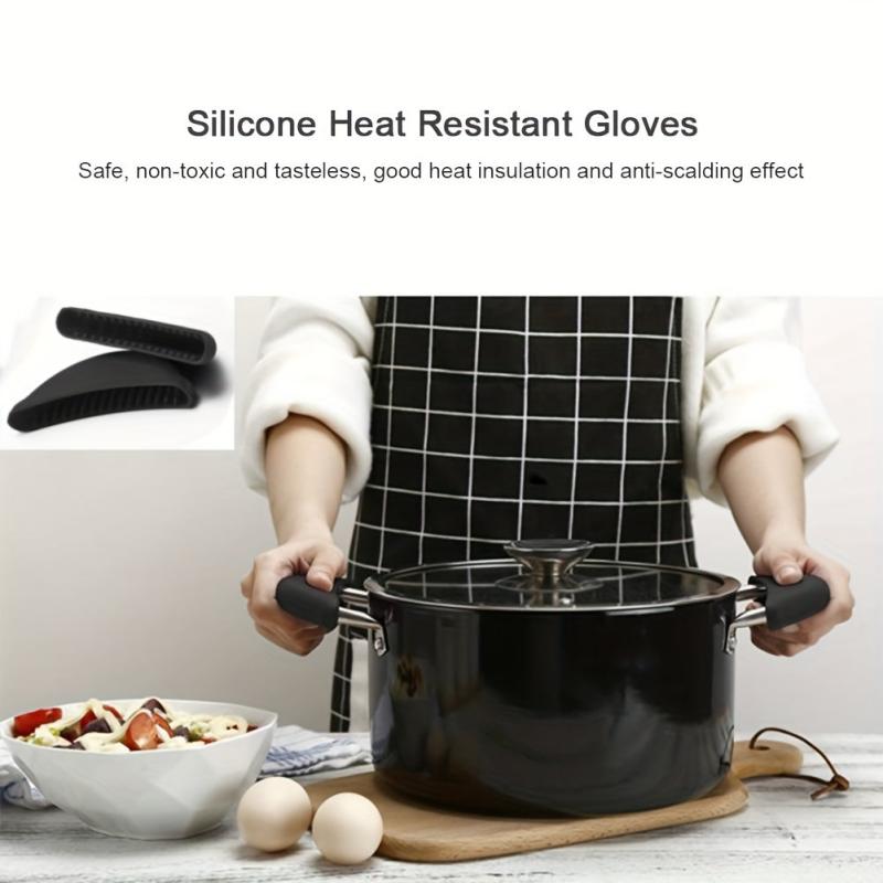 3pcs Pot Grip Sleeve For Cast Iron Skillet Hot Handle Holder Set