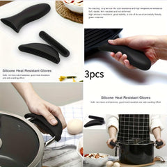 3pcs Pot Grip Sleeve For Cast Iron Skillet Hot Handle Holder Set