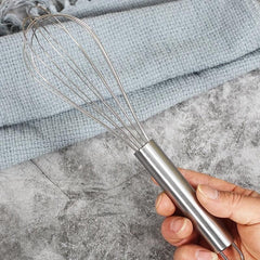 Stainless Steel Egg Frother Manual Whisk Handheld Kitchen Milk Beater Blender