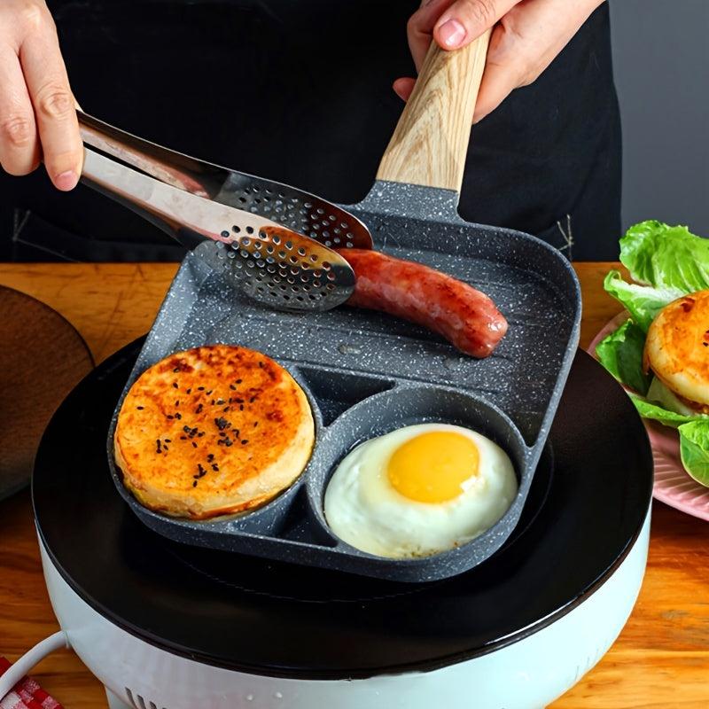 Second Gen Rice Wheat Stone 3-In-1 Non-Stick Pan for Breakfast, Steak, and Eggs