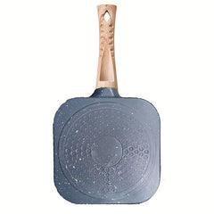 Second Gen Rice Wheat Stone 3-In-1 Non-Stick Pan for Breakfast, Steak, and Eggs