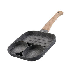 Second Gen Rice Wheat Stone 3-In-1 Non-Stick Pan for Breakfast, Steak, and Eggs