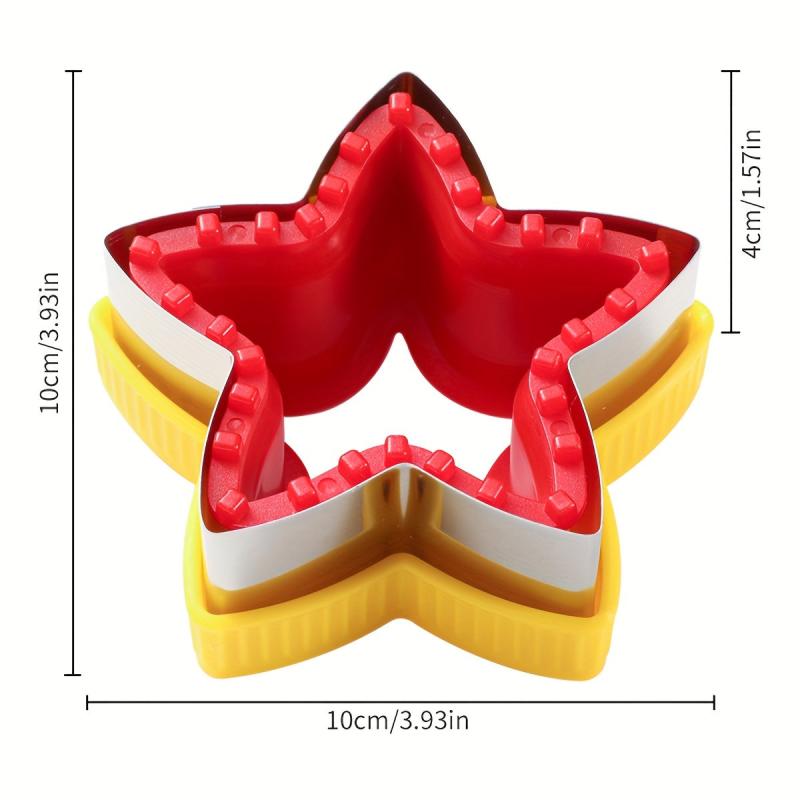 2pcs Star Shaped Sandwich Molds - Stainless Steel