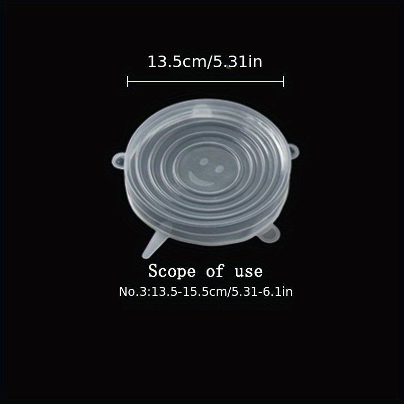 6pcs Silicone Stretch Lids Reusable Food Saving Cover