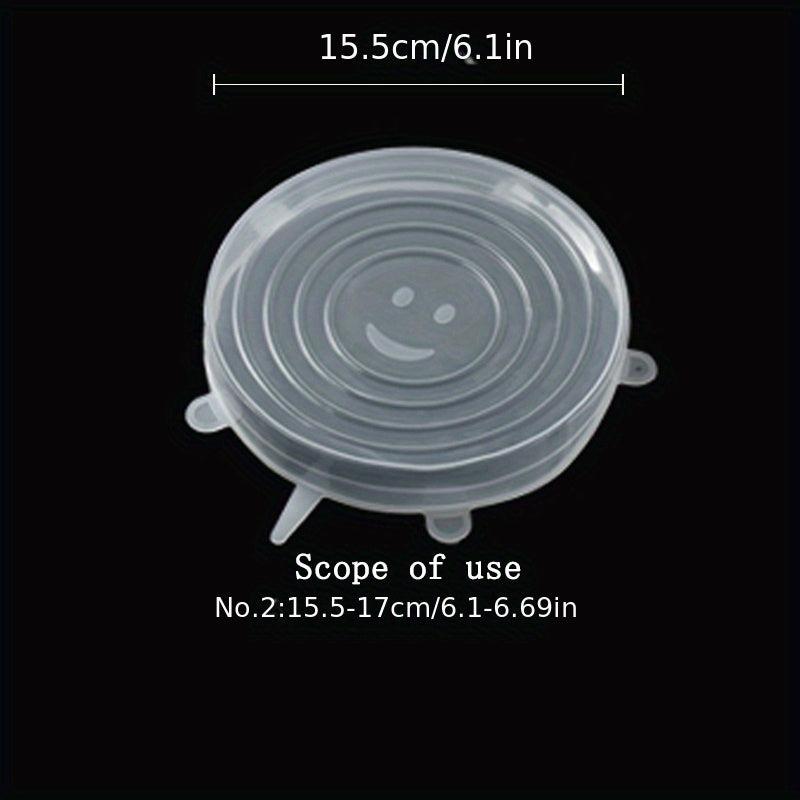 6pcs Silicone Stretch Lids Reusable Food Saving Cover