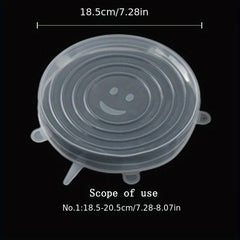 6pcs Silicone Stretch Lids Reusable Food Saving Cover
