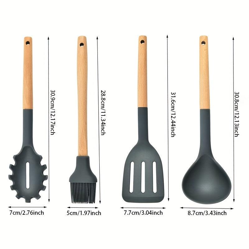 1pc Kitchen Utensil Set - Brush, Ladle, Slotted Turner - Kitchen Gadgets