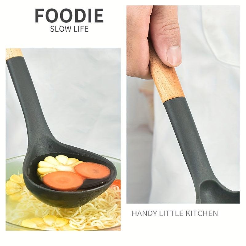 1pc Kitchen Utensil Set - Brush, Ladle, Slotted Turner - Kitchen Gadgets