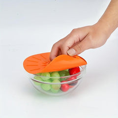 5pcs Reusable Silicone Lids Microwave Freezer Dust Splash Heat BPA Cups Bow