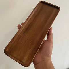 Wood Serving Tray for Food Snacks Drinks Sushi Steak Pizza Desserts Cakes
