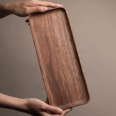 Wood Serving Tray for Food Snacks Drinks Sushi Steak Pizza Desserts Cakes