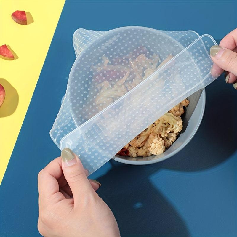 Silicone Cling Film Stretch Lids Reusable Food Bowl Covers