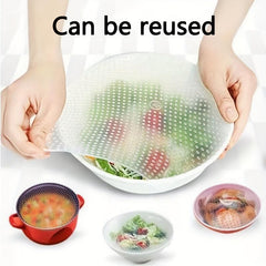 Silicone Cling Film Stretch Lids Reusable Food Bowl Covers