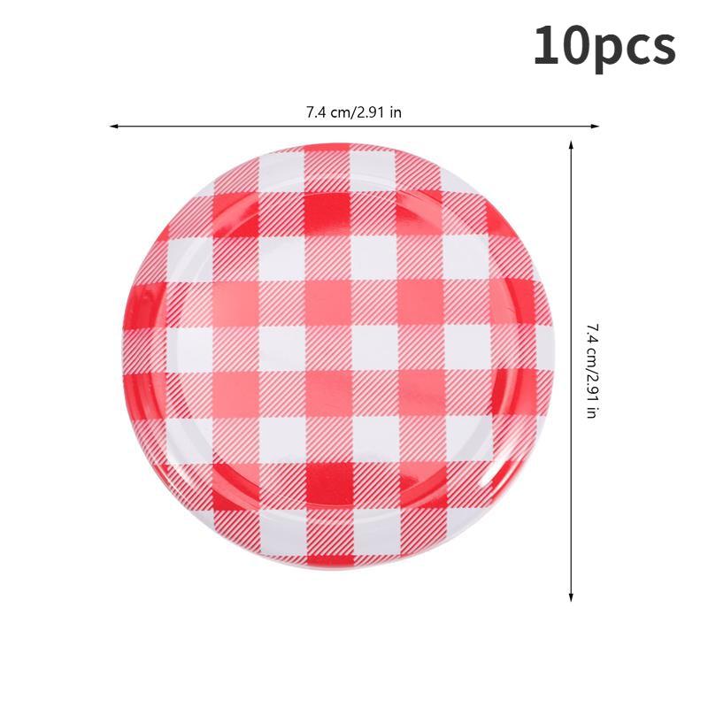 10pcs Wide Mouth Screw Lids for Jam Jars Storage Caps