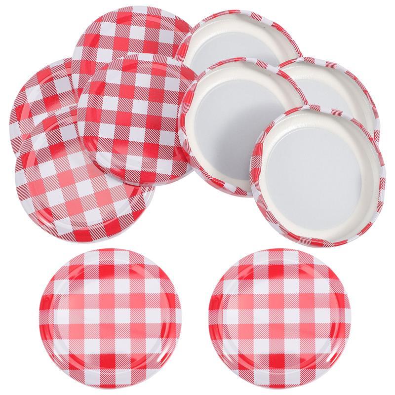 10pcs Wide Mouth Screw Lids for Jam Jars Storage Caps