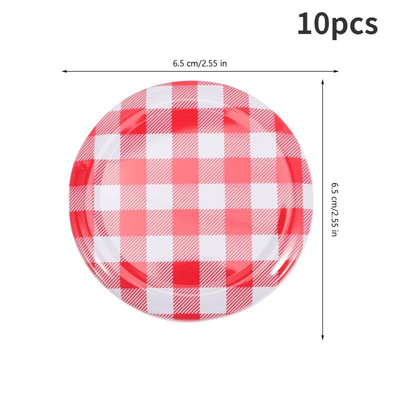 10pcs Wide Mouth Screw Lids for Jam Jars Storage Caps