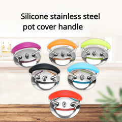 Stainless Steel Pot Lid Handle Silicone Anti Scalding Top Bead