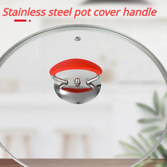Stainless Steel Pot Lid Handle Silicone Anti Scalding Top Bead