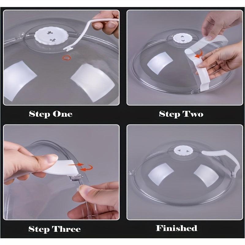 3pcs Microwave Splatter Cover and Utensils Rest Set