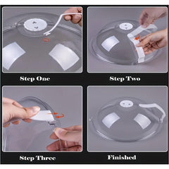 3pcs Microwave Splatter Cover and Utensils Rest Set