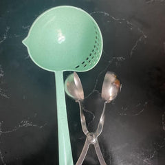 2pcs Stainless Steel Dual Purpose Soup Spoon Meatball Maker Kitchen Tool