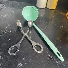 2pcs Stainless Steel Dual Purpose Soup Spoon Meatball Maker Kitchen Tool