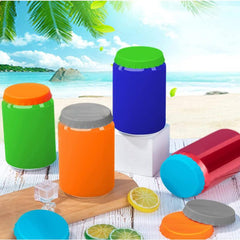 6pcs Silicone Can Lids Reusable Leak Proof Can Lids for Beverages