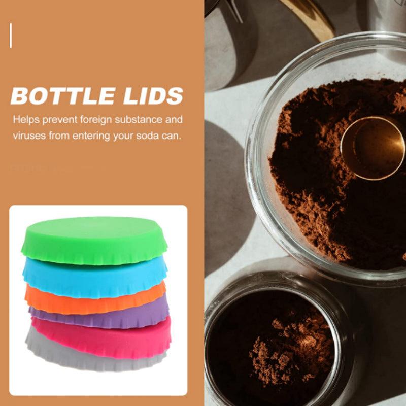 6pcs Silicone Can Lids Reusable Leak Proof Can Lids for Beverages