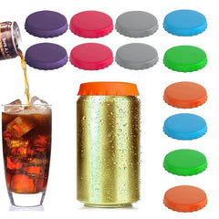 6pcs Silicone Can Lids Reusable Leak Proof Can Lids for Beverages