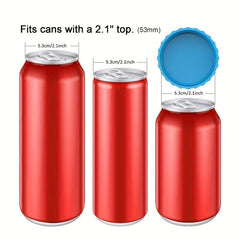 6pcs Silicone Can Lids Beverage No Spill Rubber Stopper Covers