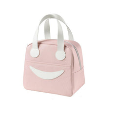 Durable Smile Face Lunch Box Thermal Tote Bag For Adults