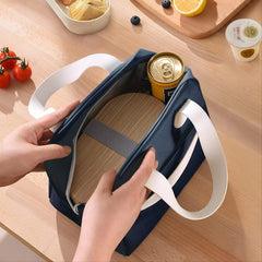 Durable Smile Face Lunch Box Thermal Tote Bag For Adults