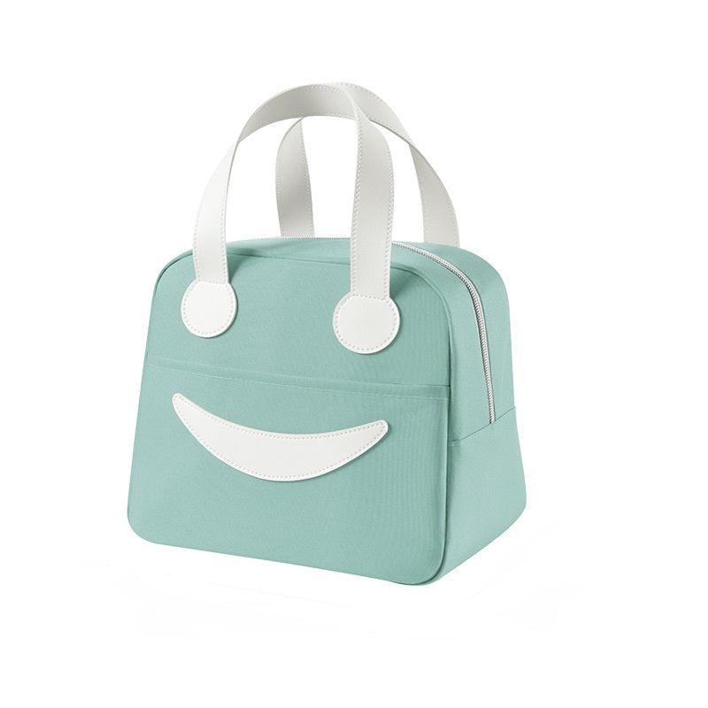 Durable Smile Face Lunch Box Thermal Tote Bag For Adults