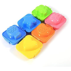 6 Pcs Boil Egg Mold Cake Chocolate Mold Rabbit Bear Fish Car Star Love Heart