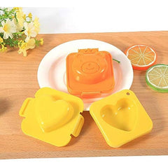 6 Pcs Boil Egg Mold Cake Chocolate Mold Rabbit Bear Fish Car Star Love Heart