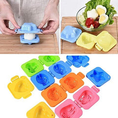 6 Pcs Boil Egg Mold Cake Chocolate Mold Rabbit Bear Fish Car Star Love Heart