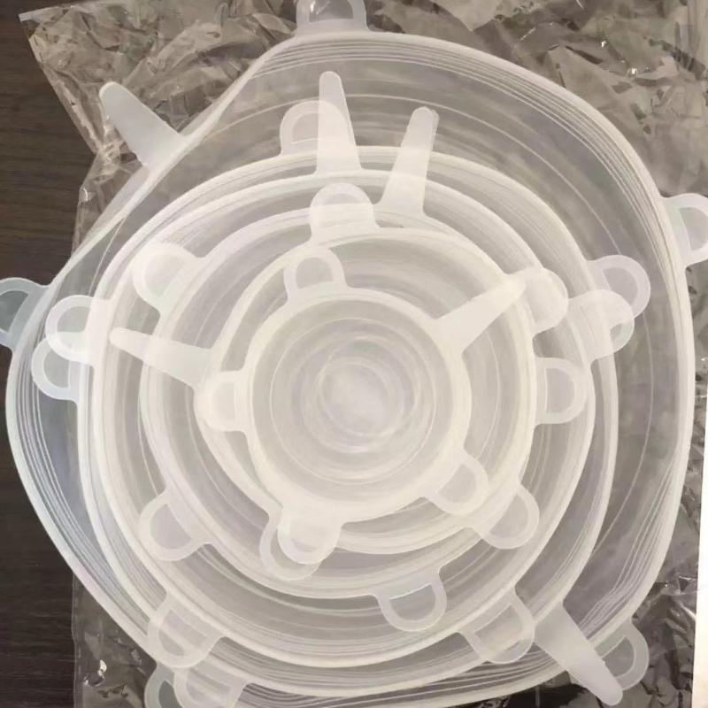 6pcs 1 Pack Stretch Lids, Reusable Food Storage Covers, Dishwash