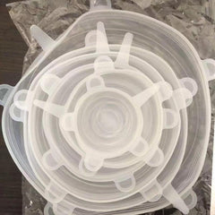6pcs 1 Pack Stretch Lids, Reusable Food Storage Covers, Dishwash