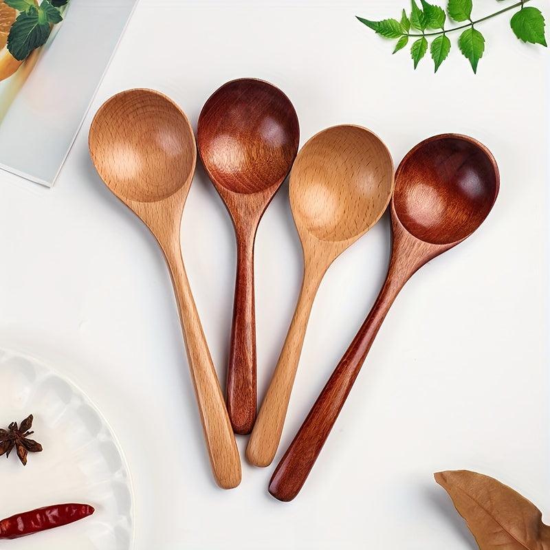 Wooden Soup Ladle Long Handle Large Spoon Tableware Serving Spoon
