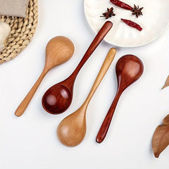 Wooden Soup Ladle Long Handle Large Spoon Tableware Serving Spoon