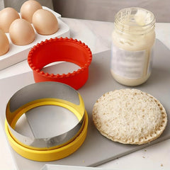 4pcs Sandwich Cookie Cutters & Sealer Set - Stainless Steel Cutter