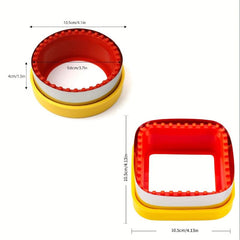 4pcs Sandwich Cookie Cutters & Sealer Set - Stainless Steel Cutter