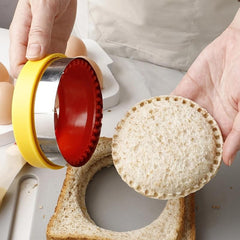 4pcs Sandwich Cookie Cutters & Sealer Set - Stainless Steel Cutter